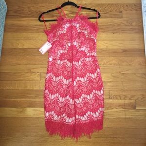 Never been worn red lace dress